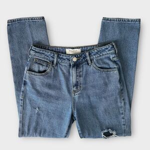 Pacsun 90s Mom Jeans Distressed Medium Wash Blue Cotton Denim Women's Size 24